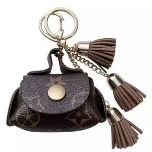 Brown Monogram Keychain Bag Charm